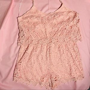 Light peachy pink summer romper